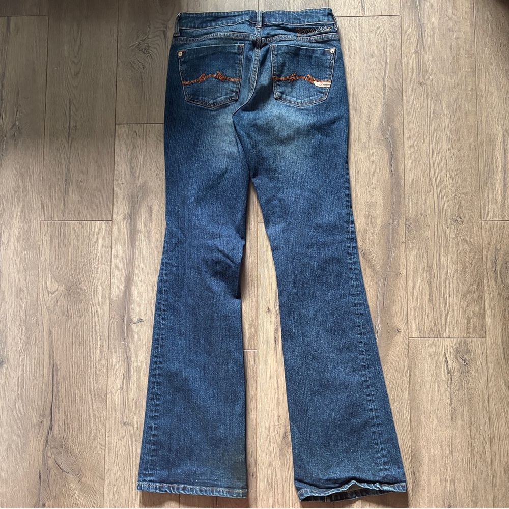 Vintage Y2K Parasuco Women’s Dark Blue Flared Jeans